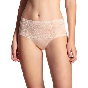 CALIDA Sensual Secrets Slip voor dames, hoge taille, brede, transparante kanten tailleband, Lace Parfait Pink, 40-42