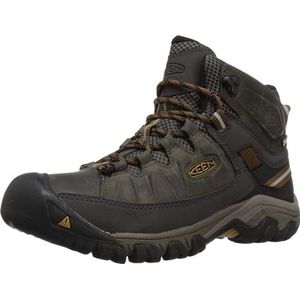 KEEN Targhee 3 Mid waterdichte wandelschoenen voor heren, Zwart Olijf Gouden Bruin, 8 UK Wide