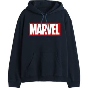 Marvel Sweatshirt met capuchon voor heren, marineblauw, XL