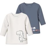 NAME IT Shirt 'NBMVobbi'  lichtblauw / wit