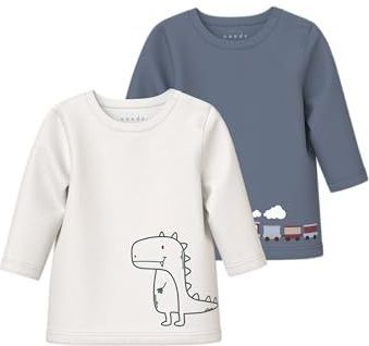 NAME IT Shirt 'NBMVobbi'  lichtblauw / wit