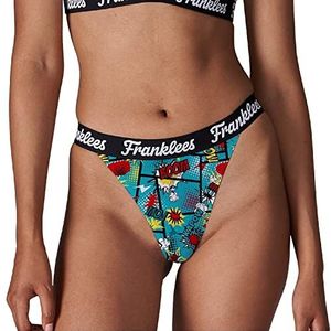 Franklees Tanga Boom Kapow Bikini-stijl ondergoed voor dames, Boom Kapow!, M