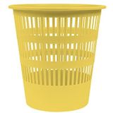 DONAU D307-11 Afvalmand, prullenbak, vuilnisemmer, 12 liter, geel, pastelkleur/kunststof, voor kantoor, keuken, stabiel, ecologisch PP-product, scheurbestendig, 1 stuk