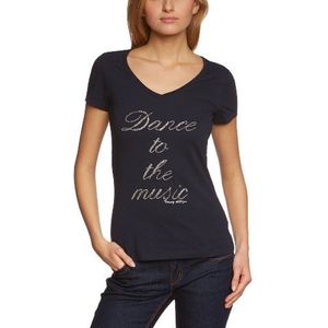Tommy Hilfiger Dames T-Shirt, All over Print DANCE TO THE MUSIC V-NK TEE/1M87619027