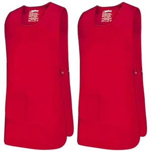 MISEMIYA - Pakket 2 eenheden - reinigingsschorten werklichamelijke klinische medische reiniging dierenartsen sanitair gastvrij, rood, M