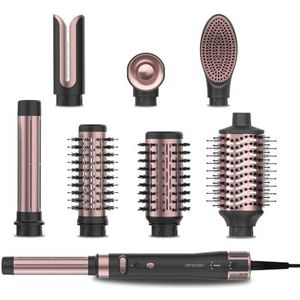Cecotec AirGlam Gyro CeramicCare 8-in-1 haarstyler, 8 koppen, 1500 W, 110.000 omw/min, maakt je haar glad en lokt je haar, borstelloze motor, rotatiefunctie en keramische coating en keratine