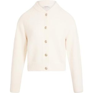 Morgan - Gebreid Vest - Ecru - Knoopsluiting - Ronde Hals