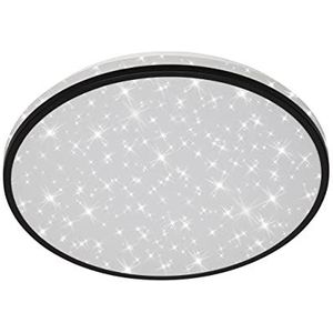 Briloner Leuchten - LED-plafondlamp, plafondlamp incl. sterrendecoratie, 24 watt, 2.200 lumen, 4.000 Kelvin, wit-zwart, Ø 38 cm, 3456-215