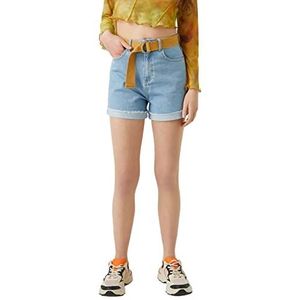 Koton Dames High Rise Denim Short, Light Indigo (Lgt), 36