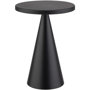 APS 17111 tafellamp CONE, acculamp, incl. laadstation, USB-oplaadkabel en afstandsbediening, hoogte 18 cm, zwart