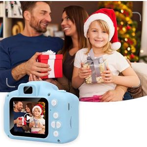 Kindercamera selfie fototoestel voor kinderen, 2,0 inch scherm, dubbele lens, 32G-kaart, 1080p HD, 20MP, kindercamera voor jongens en meisjes van 3 tot 12 jaar, speelgoed (blauw1)