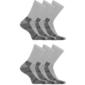 Merrell Everyday Work Crew Socks 6-Pair Gray Heather LG-XL (US Men's 13-15)
