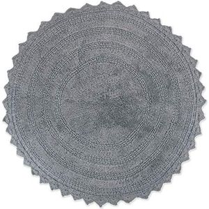 DII Crochet Collection Omkeerbare Badmat, rond, 27,5 cm diameter, grijs