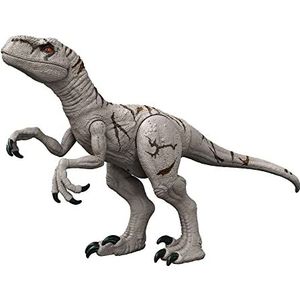 Mattel Jurassic World: Dominion Superkolossale Razendsnelle Dino Actiefiguur, extra grote dinosaurus, 94 cm lang, beweegbare gewrichten, buikfunctie, voor kinderen vanaf 4 jaar HFR09