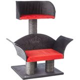 Kerbl 81548 Lounge Deluxe Krabpaal, Hoogte: 70 cm, Grijs/Rood