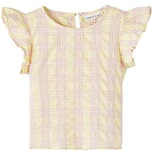 Bestseller A/S NMFHESINA CAPSL TOP T-shirt, Double Cream, 86, Double Cream, 86 cm