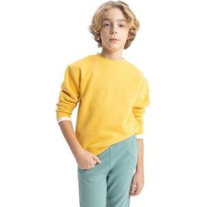 DeFacto Sweatshirt voor jongens, geel, 5-6 Jaar