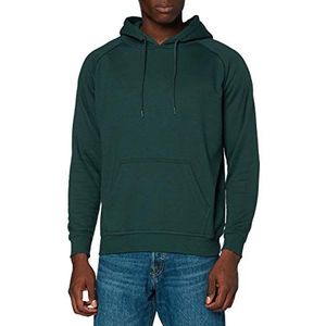 Urban Classics Blanke hoodie Sweatshirt met capuchon heren, groen (bottle green), 4XL Grote maten