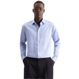 Seidensticker Zakelijk overhemd voor heren, regular fit, gemakkelijk te strijken, Kent-kraag, lange mouwen, 100% katoen, blauw, 38