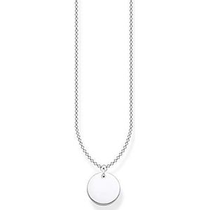 Thomas Sabo dameshalsketting met munt, 925 sterling zilver, lengte 40-45 cm