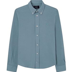Hackett London Lichtgewicht piqué overhemd jongens, Blauw, 24 Maanden