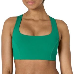 Amazon Essentials Dames Active FormFlex Boterachtige Zachte Lichte Ondersteuning Vierkante Hals Racerback Sportbeha, Emerald Groen, XXL