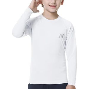 MEETWEE Kids UV Shirt Lange Mouw Zwemshirt Zwemshirt Lange SPF 50+ Zonbescherming Top Rashguard Zwemkleding Sneldrogend
