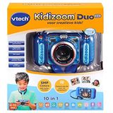 VTech - KidiZoom Duo DX - Digitale Speelgoedcamera - Nederlands Gesproken - Blauw - Leeftijd: 4-10 Jaar