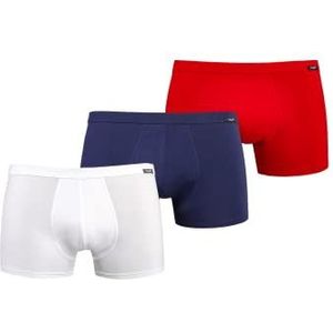 3 Pack Heren Boxers Katoen Ondergoed Levi Teyli Kleur Wit Rood Blauw Maat 3XL, Meerkleurig, 3XL