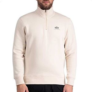 Alpha Industries SL met halve rits voor heren Jet Stream White