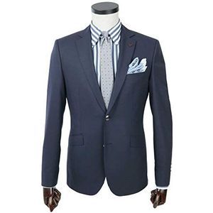 Bonamaison Herenblazerjack Comfort Fit Business Suit Jacket, Navy Blue, Standaard