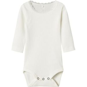 Lange Mouwen Rib Romper - Body - O-hals - Drukknoopsluiting