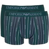 EMPORIO ARMANI Heren Classic Pattern Mix 2-Pack Trunk, Groen, L, Groen, L