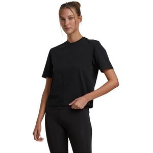 Build Your Brand Dames T-shirt Ladies Sorona Loose Fit Tee, casual basic T-shirt voor vrouwen, oversized fit, maten XS - 5XL, zwart, 4XL