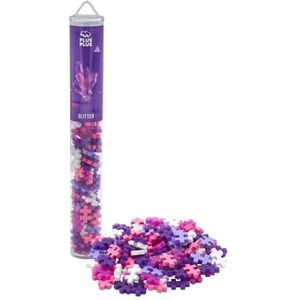 PLUS PLUS - Roze glitter tube 100 stuks - PP4244