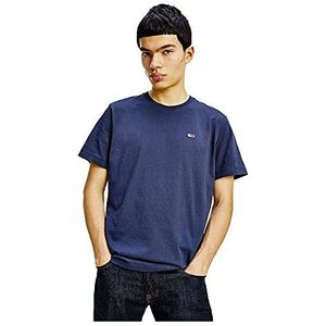 Tommy Jeans Heren TJM Classic Jersey C Neck S/S Knit Tops, Twilight Navy, XXS