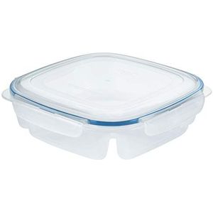 Lock & Lock Vierkant verdeelde container 1,5ltr, 23 x 23 x 23 cm