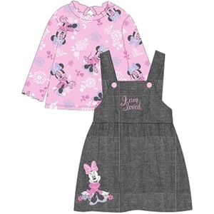 Disney 2-delige set van sweatshirt + broek voor baby's (3 tot 23 maanden), Minnie zacht en warm: sweatshirt + jogger, gemengd patroon, voor meisjes en jongens, model DIS MF 5112C430-S1-12M