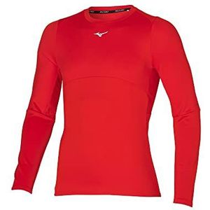 Mizuno Heren BT Lange mouw Hardlopen, Vurig Rood, L