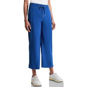 Street One - Wide Legs Broek - Lichtblauw - Viscose - Loose Fit