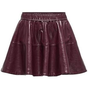 ONLY Onljacky Hw Kunstleer Skater Rok PNT, Mauve Wine, M