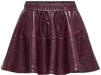 ONLY Onljacky Hw Kunstleer Skater Rok PNT, Mauve Wine, M