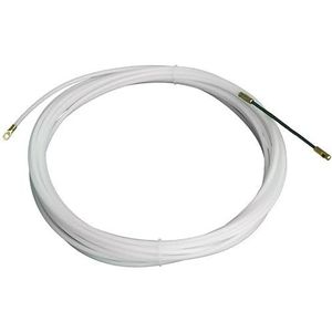 Kabeldoorvoer, nylon, 4 mm, 15 m, wit