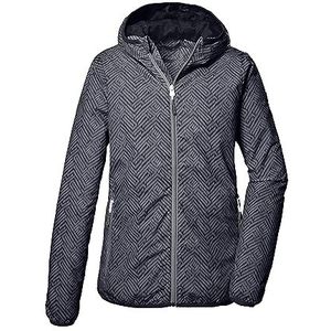 killtec Dames Functioneel jack met capuchon, opvouwbare outdoorjas KOS 69 WMN JCKT, dark navy, 42, 41348-000