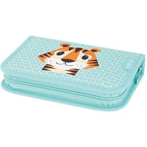 herlitz 50038251 31-delig schooletui, schattige dieren tijger, 1 stuk, multicolor, scholierenetui