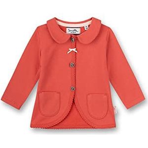 Sanetta Baby-meisjes sweatjack rood gebreid vest