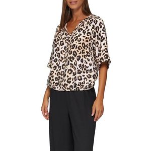 Blouse - Dierenprint - Blouseshirt - Viscose - Halve Mouw - Losse Pasvorm