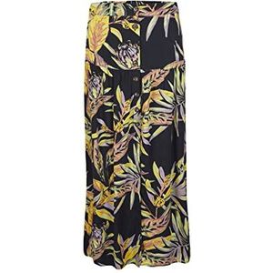 O'NEILL ALOFA Maxi Rock, 39033 Black Tropical Flower, Regular voor dames, 39033 Black Tropical Flower, L/XL