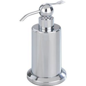 Wenko 18935100 zeepdispenser Barletta - ø 8 x 16,5 cm, roestvrij staal glanzend, roestvrij staal
