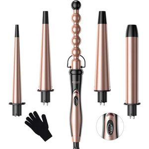 BESTOPE PRO - Krultangset - 5-in-1 - Keramische Coating - Verwisselbare Ijzers - Anti-verbrandingpunt